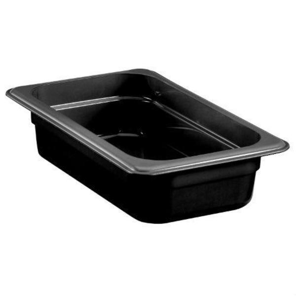 Cambro 1/4 Size 2 1/2 in Black H-Pan™ High Heat Food Pan 42HP110